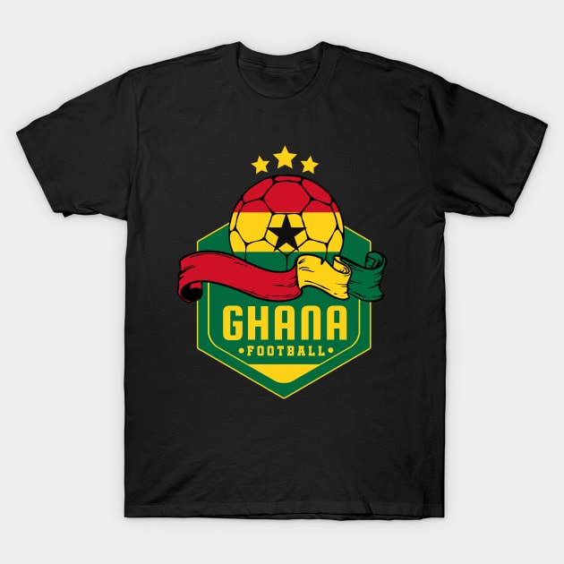 Ghana Football T-Shirt by footballomatic